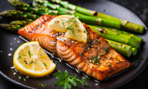 Salmão Grelhado com Aspargos