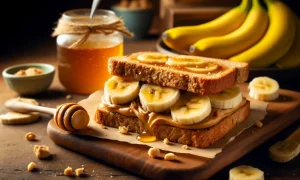 Sanduíche de Pasta de Amendoim e Banana