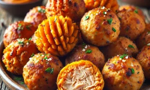 Bolinho de Batata-doce com Frango