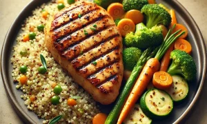Peito de Frango Grelhado com Quinoa e Legumes: Uma Refeição Equilibrada e Nutritiva