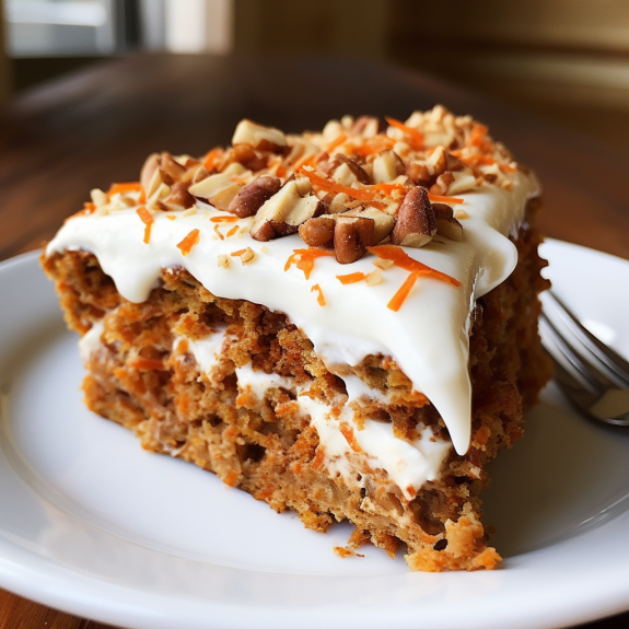 Bolo de Cenoura com Cobertura de Iogurte Grego