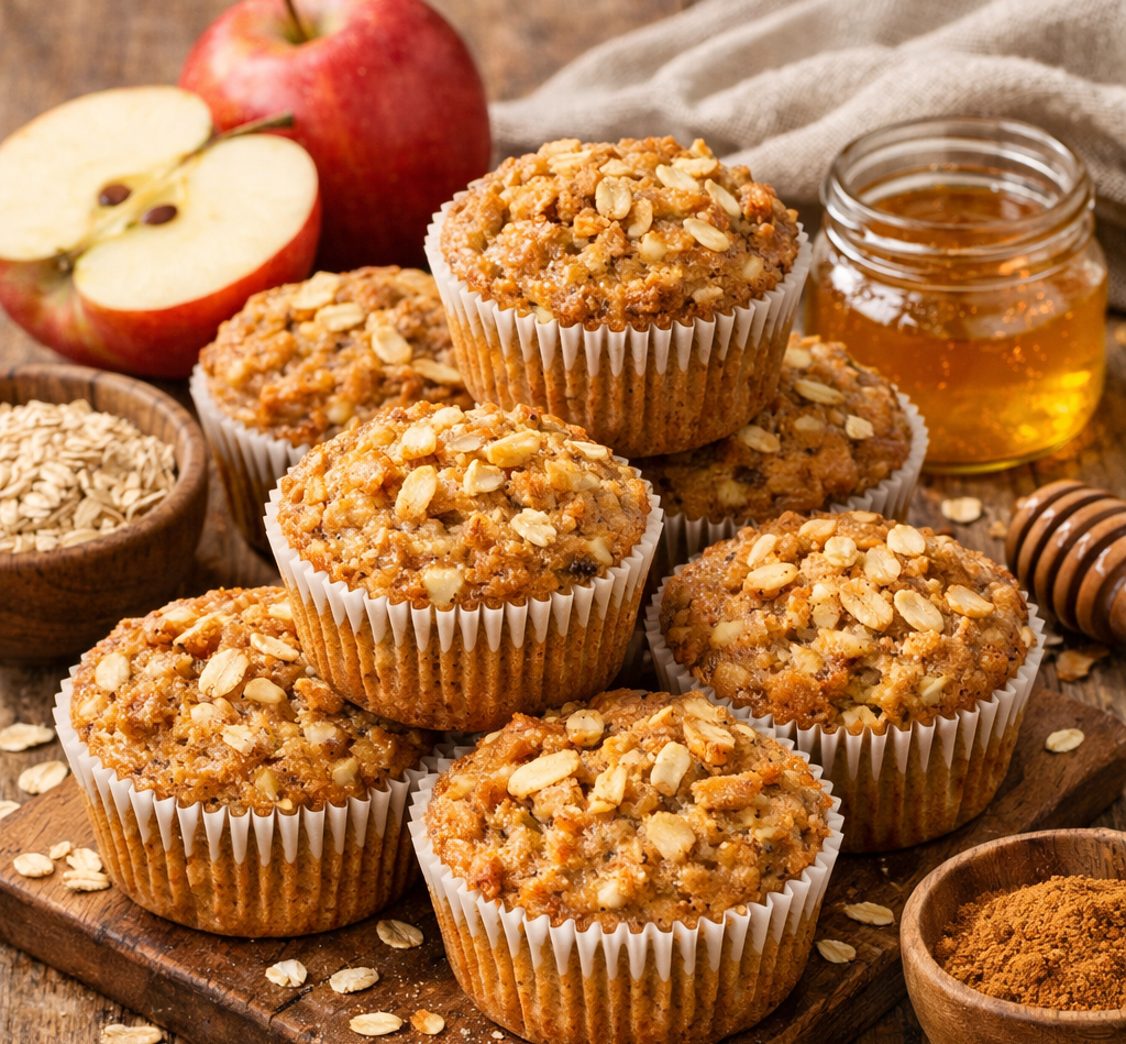 Muffins de Aveia e Maçã