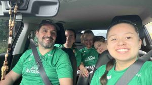 Tio e sobrinha a caminho de mais uma corrida