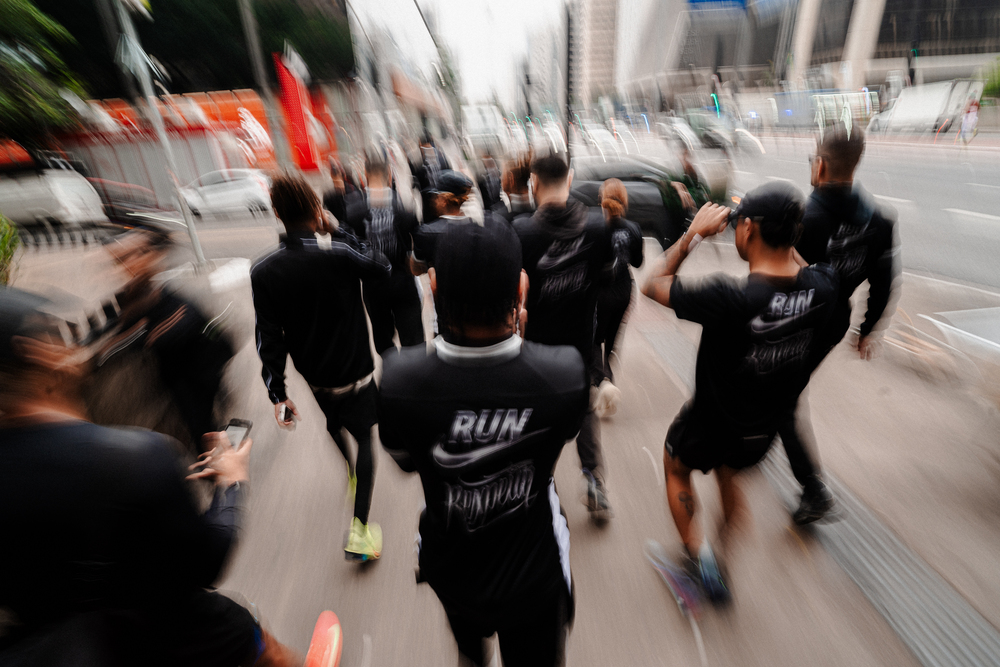 Corredores na Shakeout Run da Nike em São Paulo