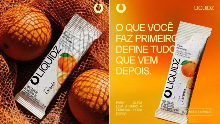 LIQUIDZ lança sabor Laranja e amplia hidratação funcional para momentos da rotina